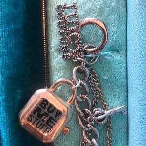 Vintage Juicy Couture Lock & Key Charm Bracelet